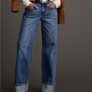 12th Tribe Women's Presley Cuffed Straight leg denim